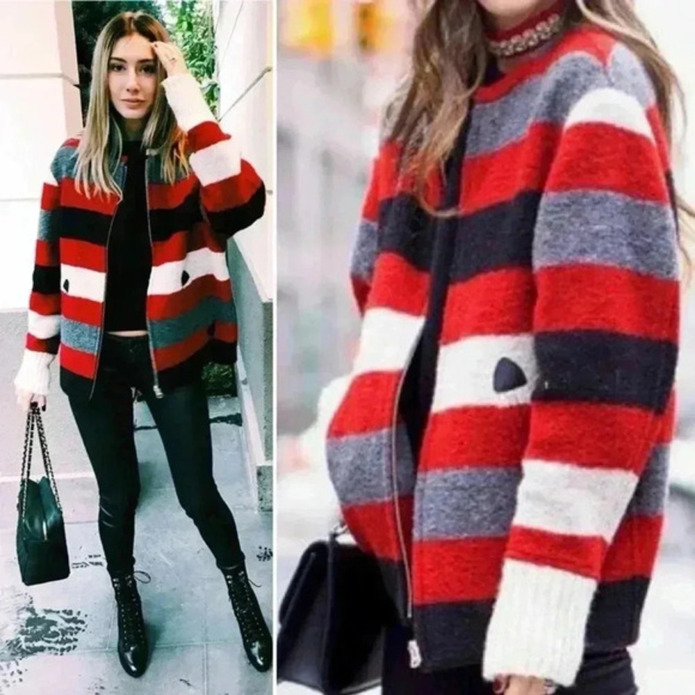 Isabel Marant Red and Gray Striped Jacket - Picture 13 of 16